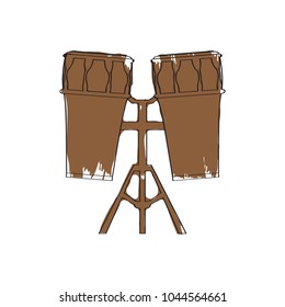 Pair of drums icon. Musical instrument