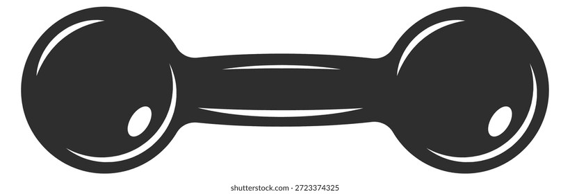 A pair of dumbbells with a black handle