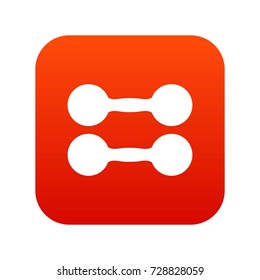 Pair of dumbbells icon digital red for any design isolated on white vector illustration