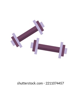 Pair of dumbbells on white background