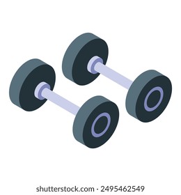 Pair of dumbbells for weight training, showing a healthy lifestyle and fitness