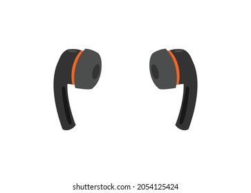 Pair Of Ear Buds. Simple Flat Illustration. 