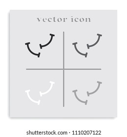Pair of earrings flat black and white vector icon.