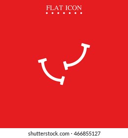 Pair of earrings icon.