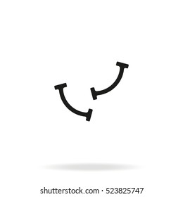 Pair of earrings icon.