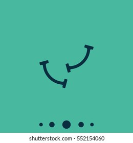 Pair of earrings icon.