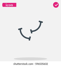 Pair of earrings icon.