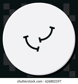 Pair of earrings icon.