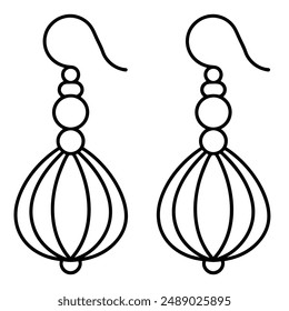 A pair of earrings silhouette design
