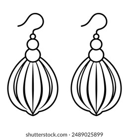 A pair of earrings silhouette design