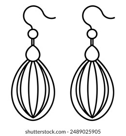 A pair of earrings silhouette design