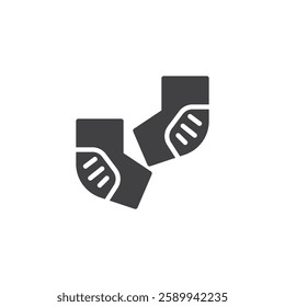 Pair of elbow guards vector icon. filled flat sign for mobile concept and web design. Safety Elbow Pads glyph icon. Arm protection symbol, logo illustration. Vector graphics