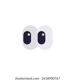 pair of eyes looking emoji vector look illustration eye