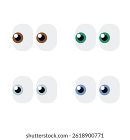 pair of eyes looking emoji vector look illustration eye