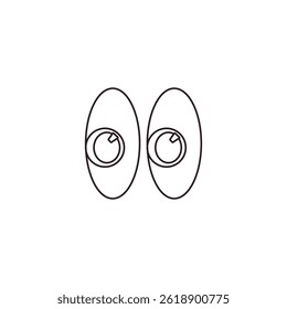 pair of eyes looking emoji vector look illustration eye