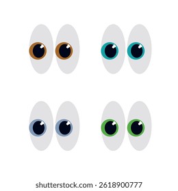 pair of eyes looking emoji vector look illustration eye
