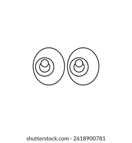 pair of eyes looking emoji vector look illustration eye