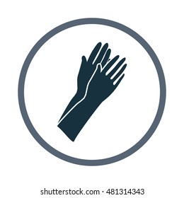 A pair of female gloves icon