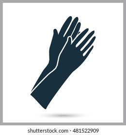 A pair of female gloves icon
