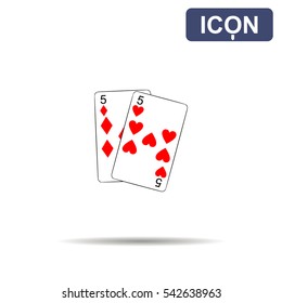 Pair fives icon vector