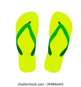 Pair of flip-flops. Vector illustration.