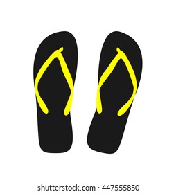 Pair of flip-flops. Vector illustration.