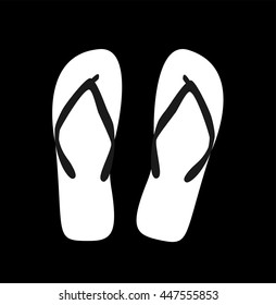 Pair of flip-flops. Vector illustration.