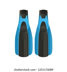 Pair of flippers flat icon. Aqualung, scuba diving, underwater swimming. Water sport concept. Vector can be used for topics like leisure, hobby, sport