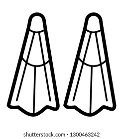 Pair of flippers icon design