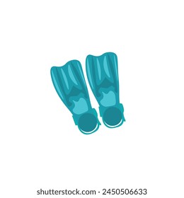 Pair of flippers on white background