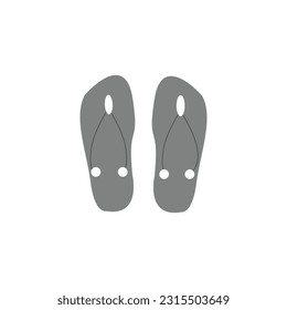 pair of flops isolated on white