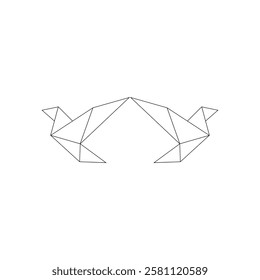 Pair Flying Bird Polygonal Lines, can use for Logo, Pictogram, Aves Figure, Website, Apps, or Graphic Design Element. Vector Illustration