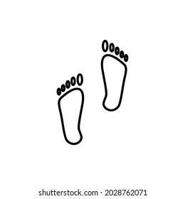 a pair of footprints icon, vector symbol illustration