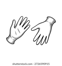 Un par de guantes mostrados uno al lado del otro