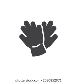 A pair of gloves vector icon. filled flat sign for mobile concept and web design. Garden Gloves glyph icon. Hand protection symbol, logo illustration. Vector graphics