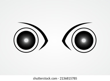 Pair Of Googly Eyes Isolated On White Background. Vector Illustration