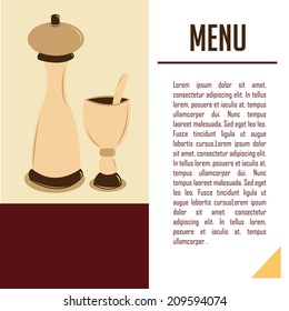 a pair of gourmet dishes and some text for menu design