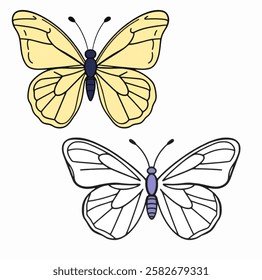 A pair of graceful butterfly wings, symbolizing transformation and beauty.