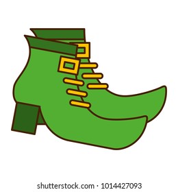 pair green boot shoes of leprechaun