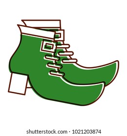 pair green boot shoes of leprechaun