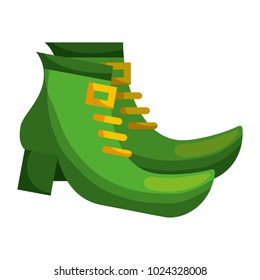 pair green boot shoes of leprechaun