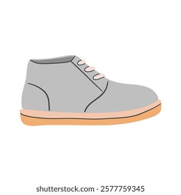 Pair of grey sneakers icon. Flat illustration of pair of grey sneakers vector icon for web design