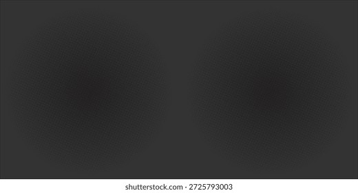 Pair of Halftone Dotted Spheres on Gray Background—Abstract, Minimal, Modern Art