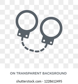 Pair of Handcuffs icon. Pair of Handcuffs design concept from Army collection. Simple element vector illustration on transparent background.