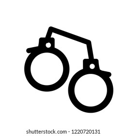 Pair of Handcuffs icon. Trendy Pair of Handcuffs logo concept on white background from army and war collection. Suitable for use on web apps, mobile apps and print media.