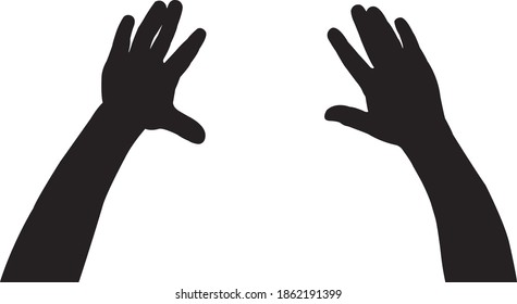 un vector de silueta de mano par