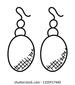 
Pair of hanging earrings, jewelry ornament for women
