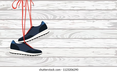 pair of hanging shoes