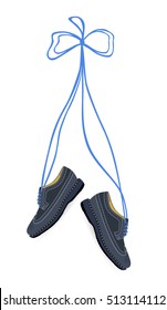 pair of hanging shoes - Vector