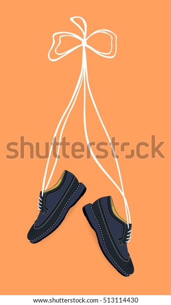 Pair Hanging Shoes Vector Stock Vector (Royalty Free) 513114430